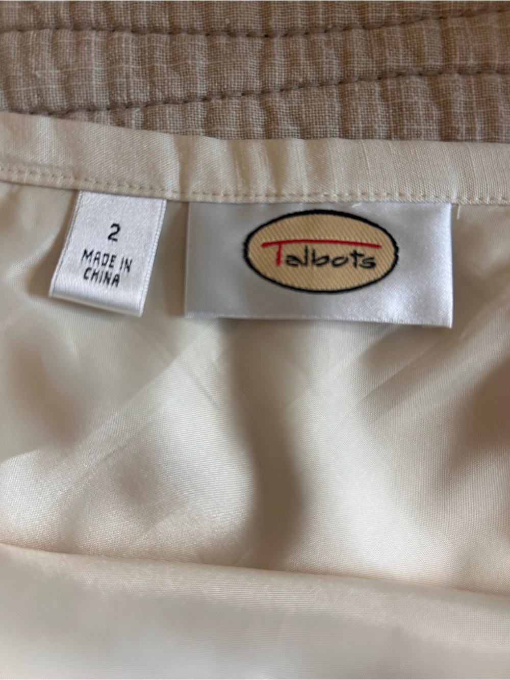 Talbots Cream Maxi Skirt with Pink & Orange Floral Print - Picture 4 of 4